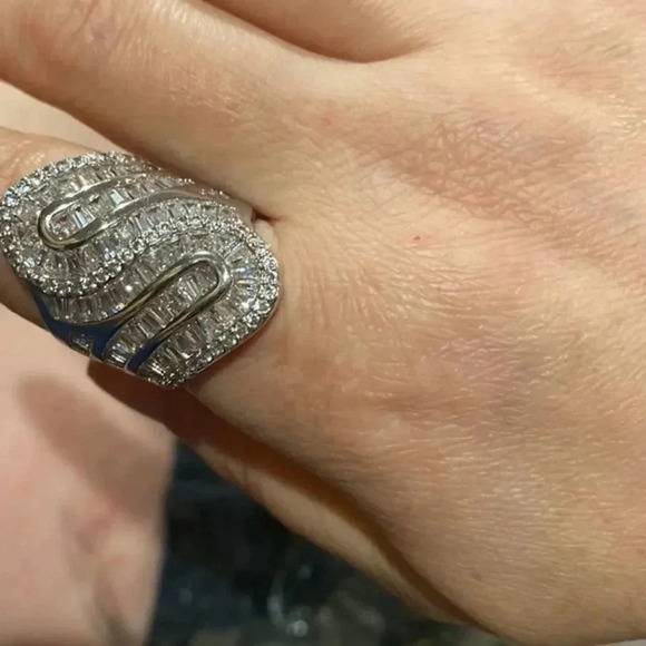 Natural Gemstones  Zircon Stamped S925 Silver Color Rings NEW - Picture 3 of 7